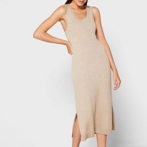 NWT Banana Republic Light Tan Beige Shimmery Tank Dress sz Small
